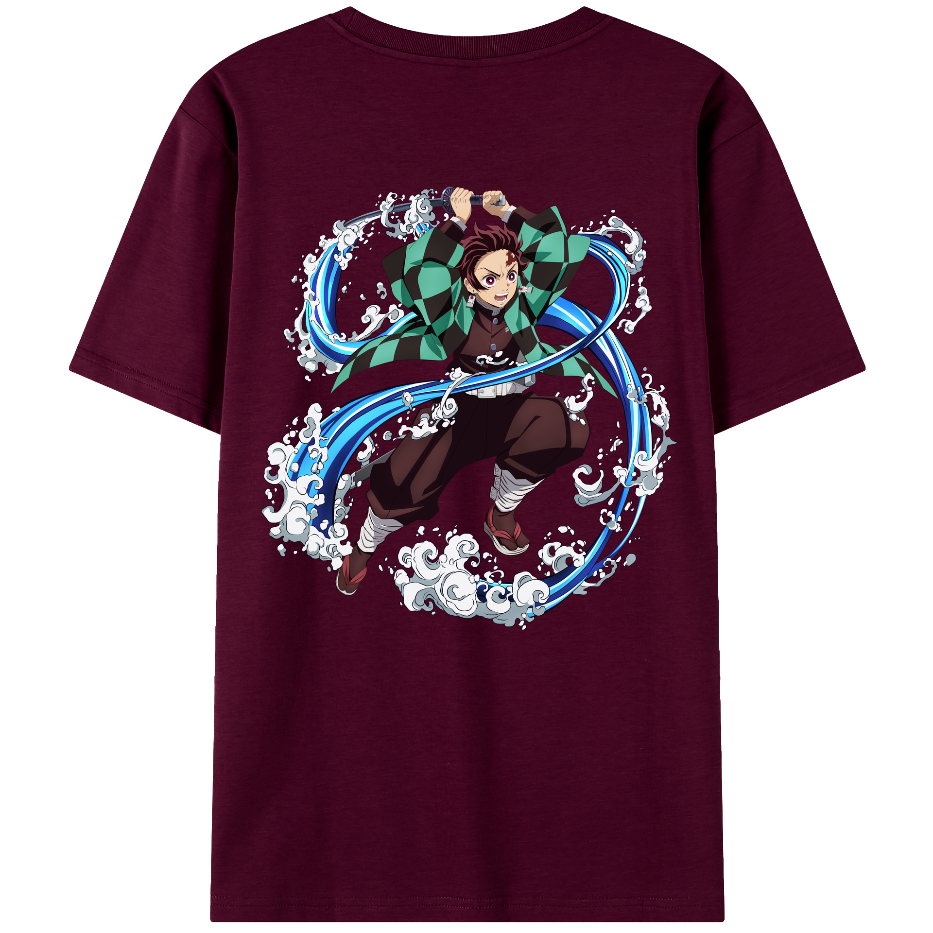 （画像用） 鬼滅の刃 竈門 炭治郎／かまど たんじろう Kamado Tanjirou レディース半袖Tシャツ(バックプリント)